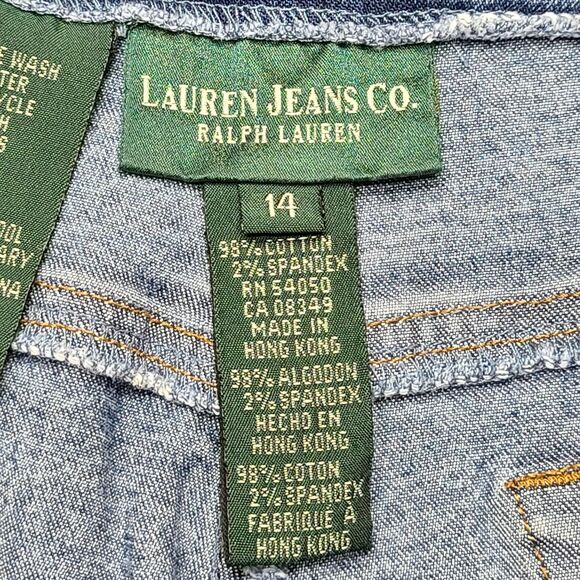 Lauren Jeans Co Ralph Lauren Jeans Womens 14 Blue Stretch Straight Leg High Rise - Picture 5 of 8